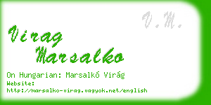 virag marsalko business card